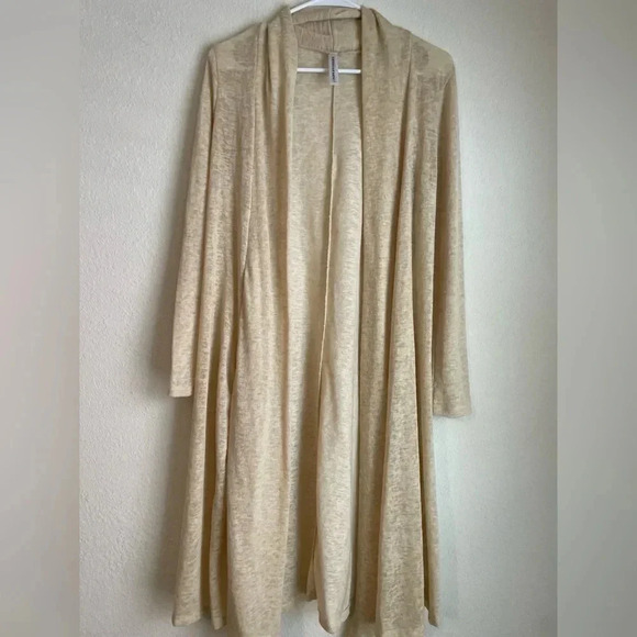 American Retro women’s tan long cardigan size M - Picture 7 of 7